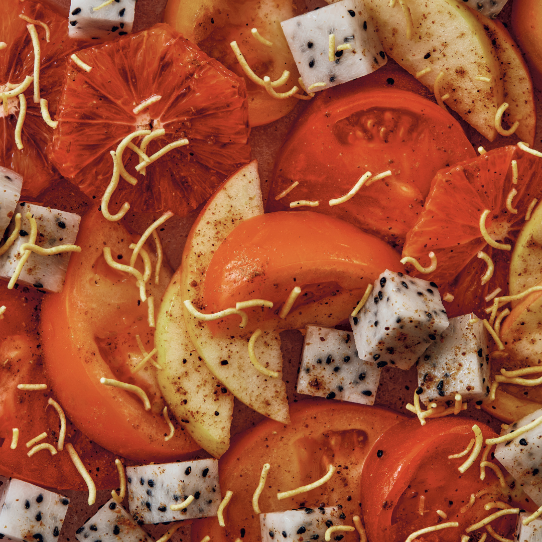 Srishti Jain’s Heirloom Tomato & Fruit Chaat – Cherry Bombe