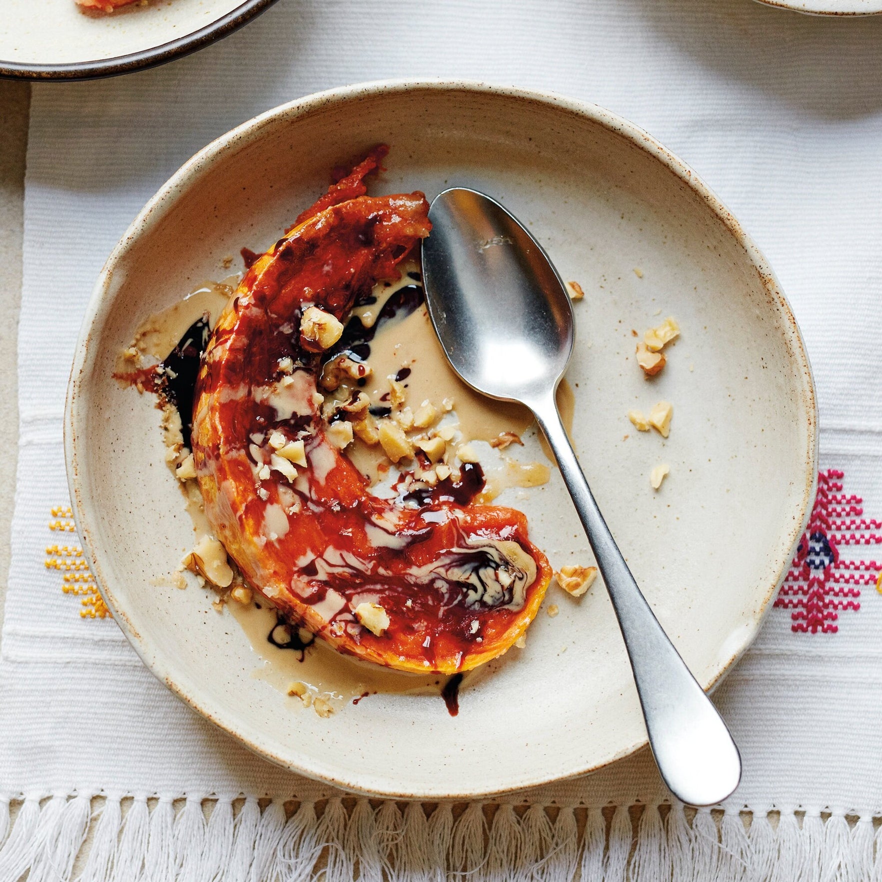 Yasmin Khan's Candied Pumpkin With Tahini And Date Syrup