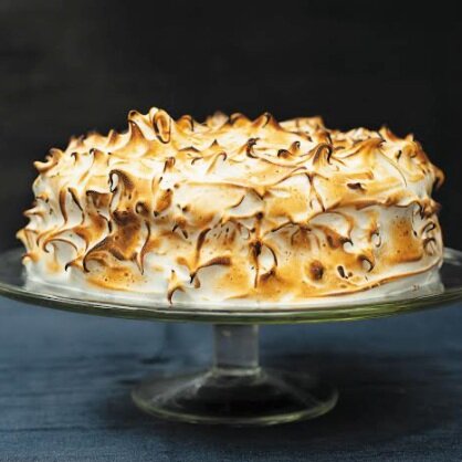 Nigella Lawson's Toasted Marshmallow And Rhubarb Cake