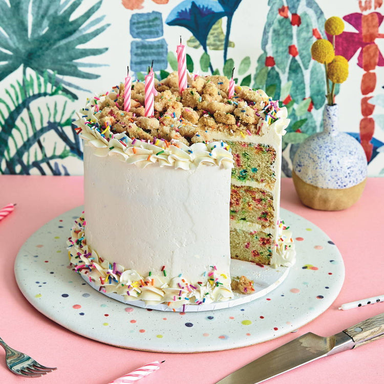 Lyndsay Sung’s Funfetti Cake With Vanilla Buttercream & Birthday Cake Crumbles