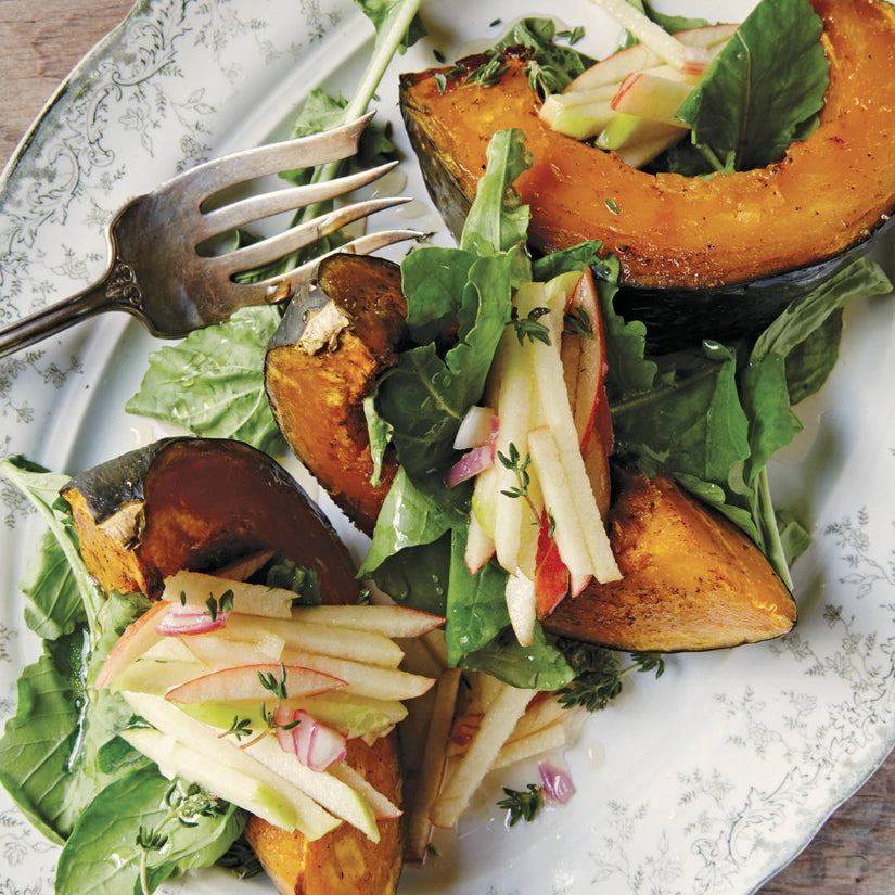 Erin French's Roasted Buttercup Squash Cups With Apple Slaw